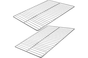 KEESHA BBQ Grill Mesh Metal Stainless Steel Barbecue Grill Grates Replacement - Barbecue Grilling Grid Wire Mesh,Multifunction Cooking Net for Outdoor Grill 2 Pack (15 3/4''*11 13/16'')