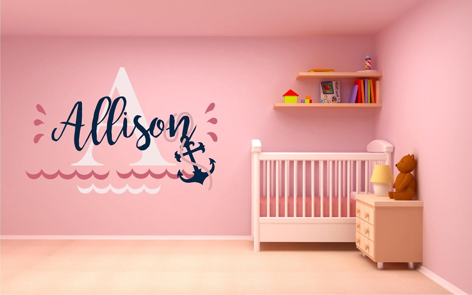 beach themed nursery for girl