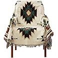 PHNAM Throw Blanket with Fringe for Couch Bed Soft Decorative Cozy Woven Knit Warm Bed Throws Reversible for Chair, Sofa, Liv
