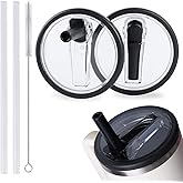 2 Pack 30 oz Flip Straw Leak Proof Lid for Stanley Quencher H2.0, Spill Proof Tumbler Lid Replacement Fit for Stanley Quencher, BPA Free Reusable No Spill Straw Lid for Stanley Accessories
