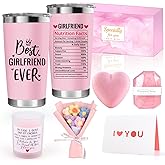 Valentines Day Gifts for Girlfriend, Birthday Gifts for Girlfriend Women Her, 1 Year Gifts for GF Anniversary, Best Girlfriend Ever Tumbler Gift Set, Coolest I Love You Presents, I Love My GF Couple