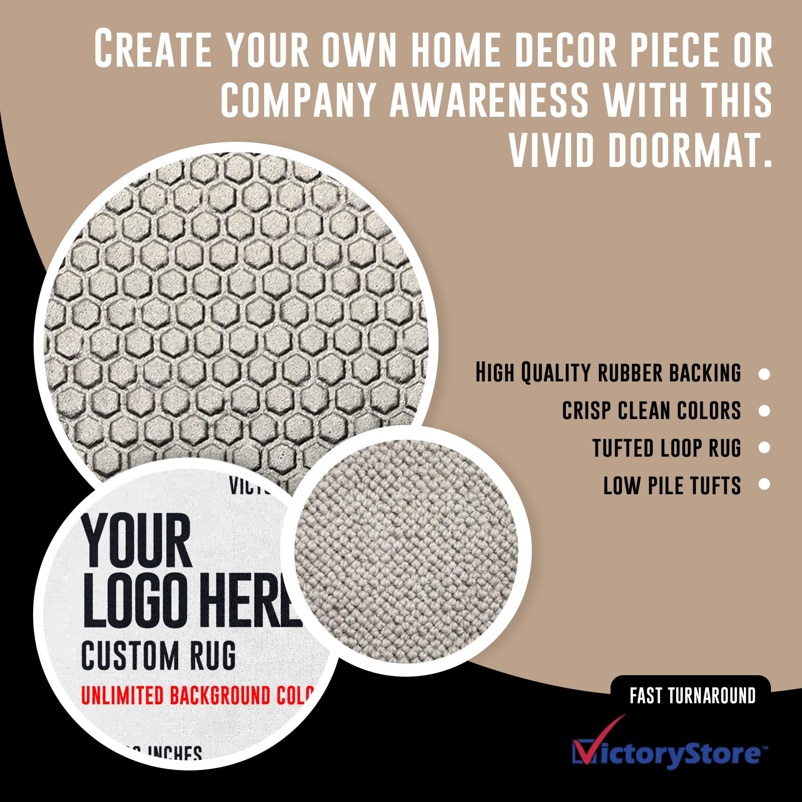 VictoryStore Custom Doormat 24x36 Inches Any Color, Custom Logo Doormat Full Color Print 24 inches x 36 inches, Set of 2 - Image 2