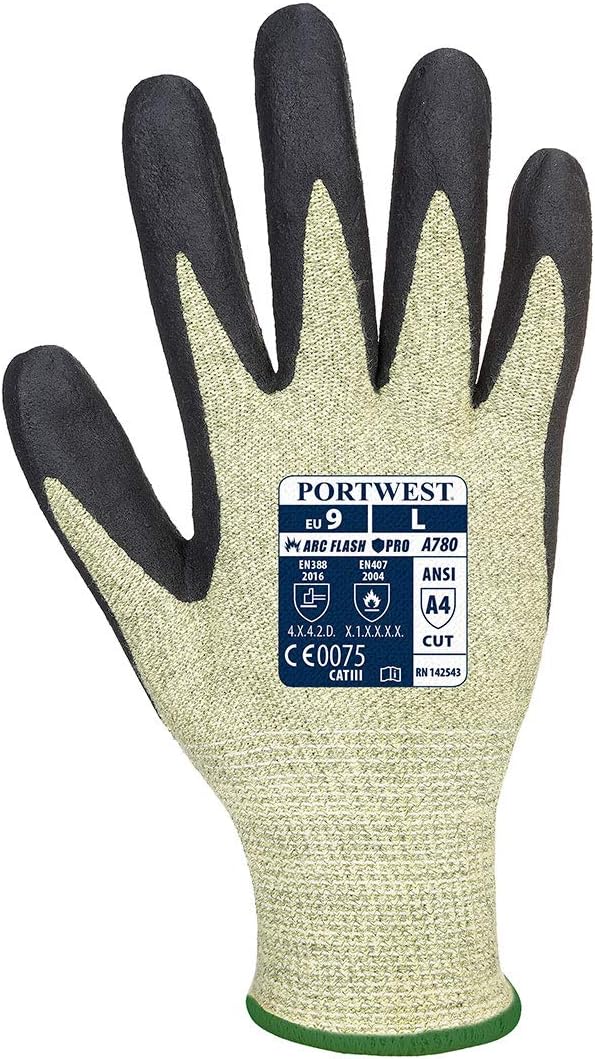 Portwest Arc Grip Glove, Size: XL, Colour: Green/Black, A780E8RXL, Green / Black - Image 4