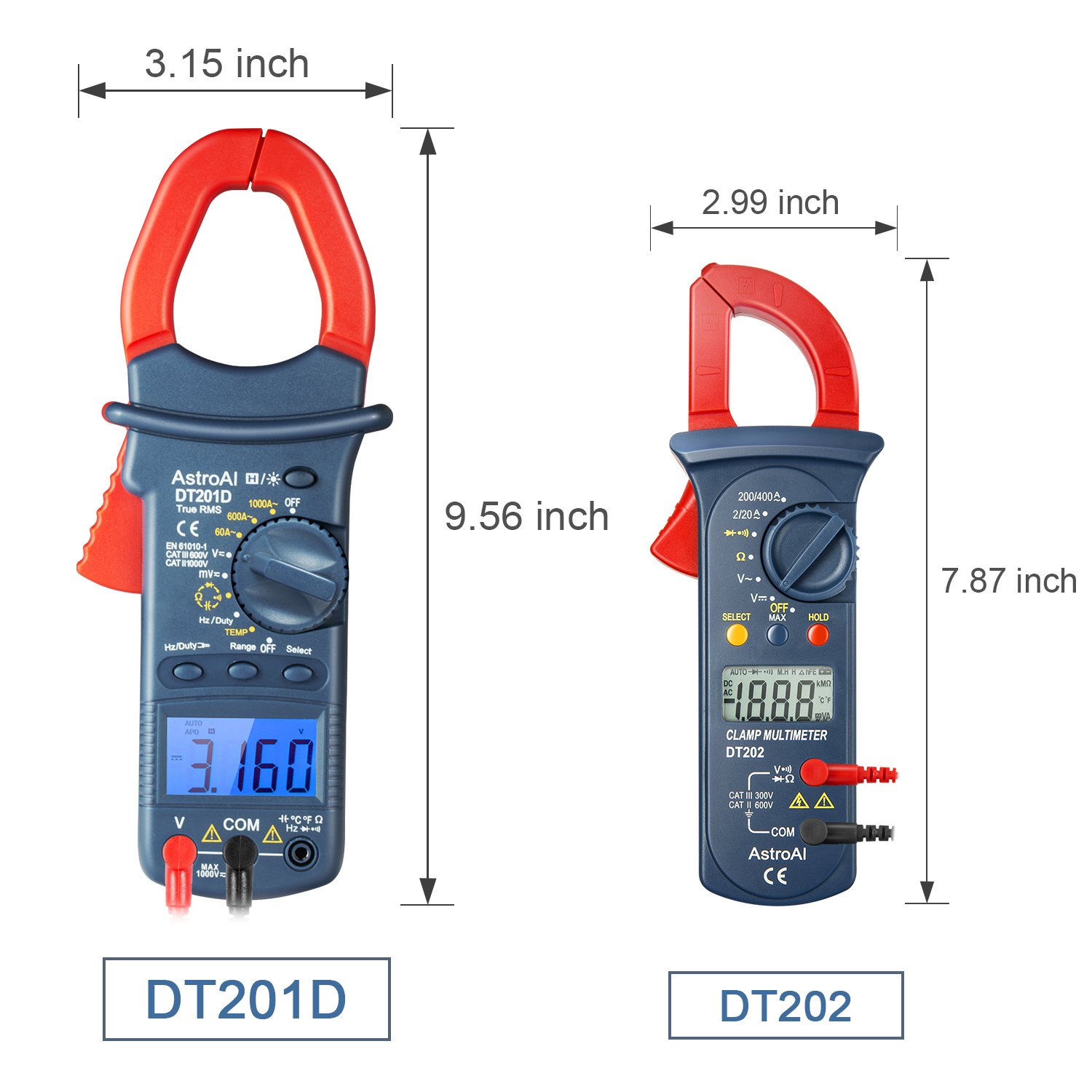 AC Current AstroAI Digital Clamp Meter Multimeter Volt Meter with Auto