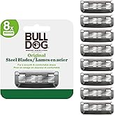 Bulldog 8 count Original Refill, Bulldog Razor Refills, 8ct | Shaving Blades for Men, Steel Blades