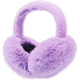 CHUANGLI Foldable Ear Muffs for Women Cold Weather Fluffy Earmuffs Winter Warm Headband Cute Slouchy Ear Warmers