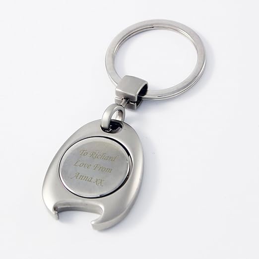 Personalised Trolley Coin Keyring Amazon.co.uk Kitchen & Home