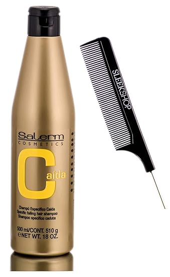 Amazon.com: Salerm Cosmetics Caida Específico Champú, Vitaminas Nutrientes (w/Elegante Peine), adelgazamiento, Pérdida de cabello, Recrecimiento más grueso: Beauty