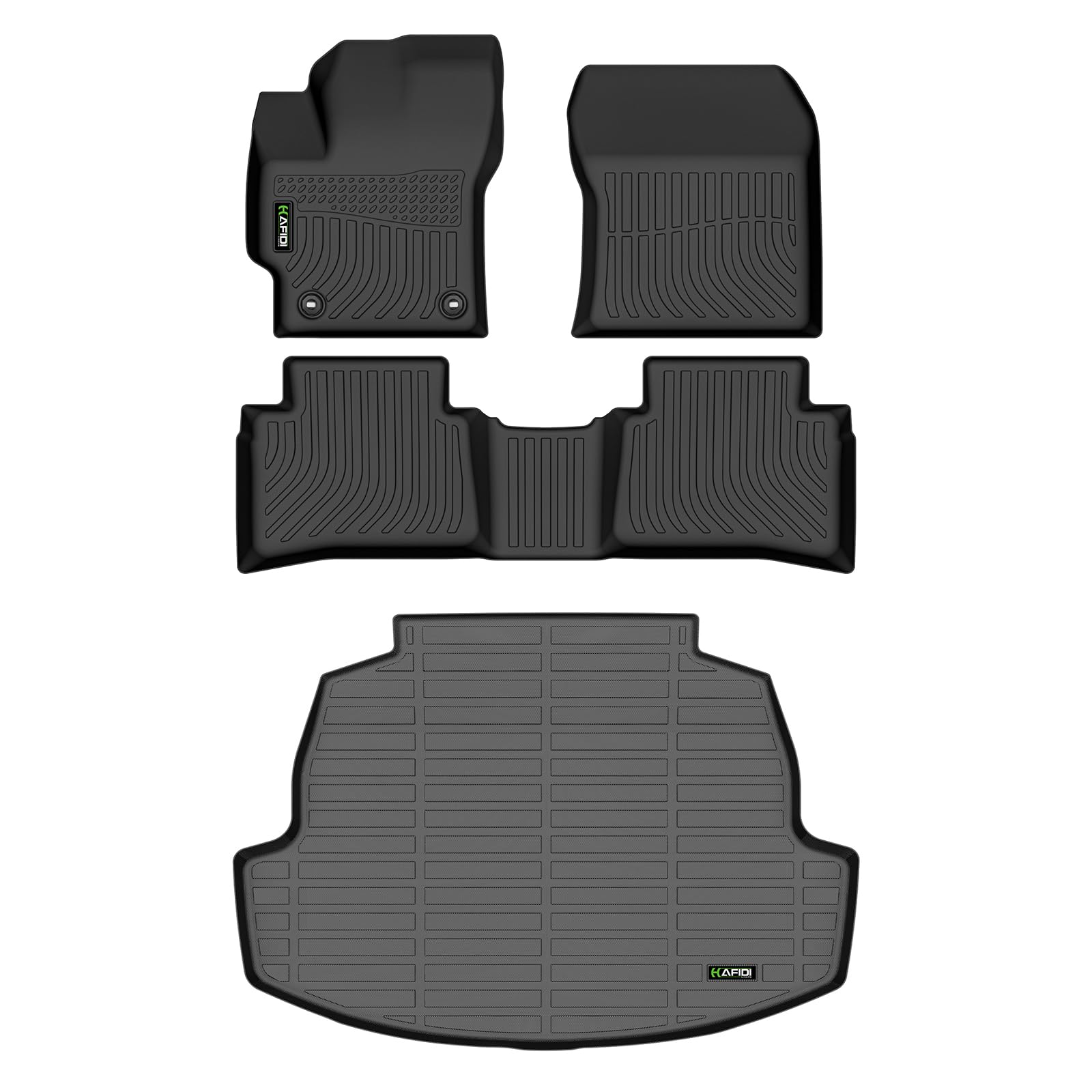 Photo 1 of ***(USED/ UNKNOWN IF MISSING PARTS)***HAFIDI All Weather Car Floor Mats & Cargo Liner for Corolla Sedan 2020-2024 2025 (Include Hybrid) Custom Fit Full Set Accessories - Black (Not for Cross or Hatchback Model)