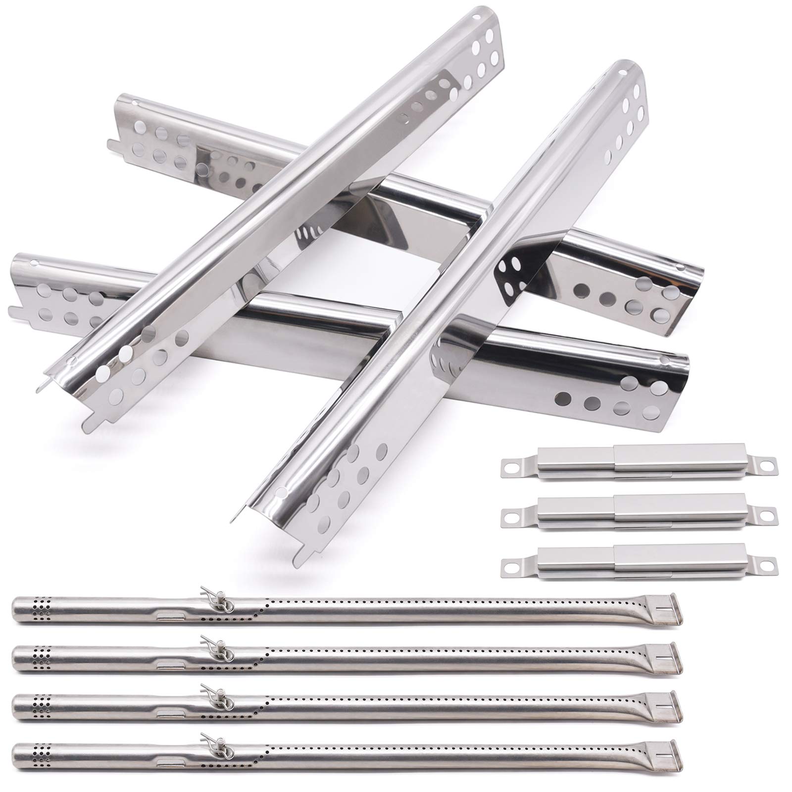 Photo 1 of Grill Replacement Parts for Charbroil 463347017, 463377017, 463275517, 463673517 Gas Grills, Grill Burner Tubes & Heat Plates and Adjustable Crossover Tubes Kit for CharBroil Performance Grills