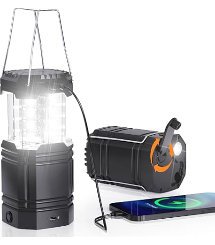 Lanterne solaire Rechargeable 20000mAh, lumière LED Portable pour tente