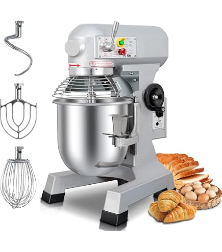 Amazon.com: LEEVOT 10Qt Commercial Food Mixer, 500W Commercial