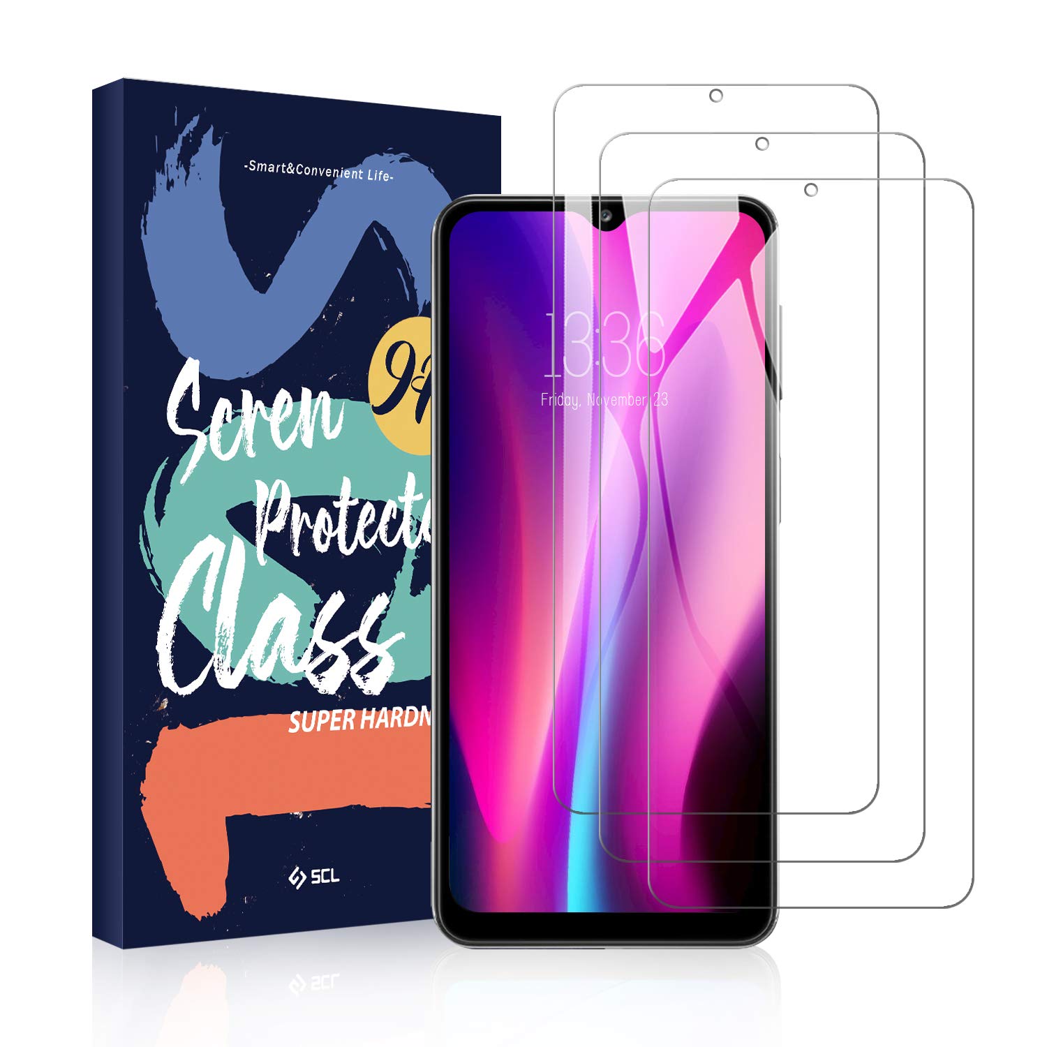 SCL Screen Protector Compatible with Samsung Galaxy A12 / A32 Screen Protector Samsung A12 / A32 Tempered Glass Film [3-Pack], [2.5D Rounded Edge Glass Film, Easy Installation, Bubble-free, 9H]