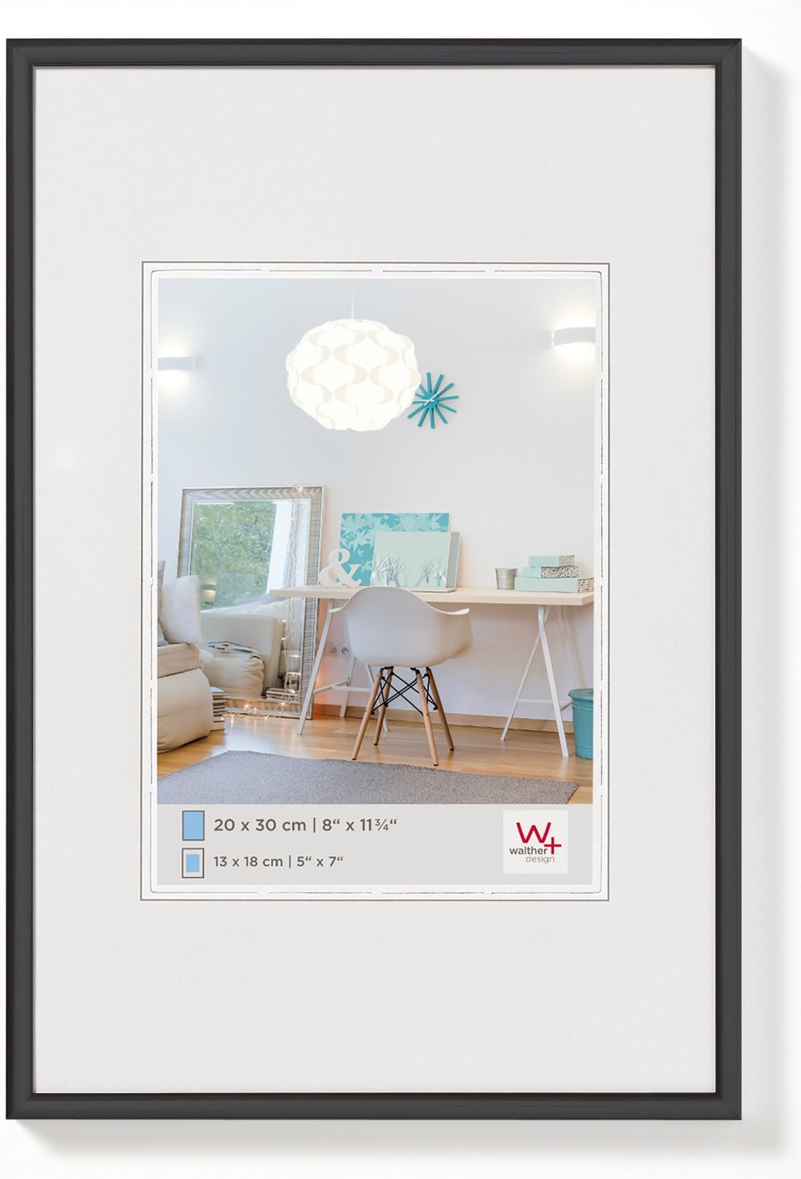 KV045B New Lifestyle Picture Frame, 11.75 x 17.75 inch (30 x 45 cm), Black
