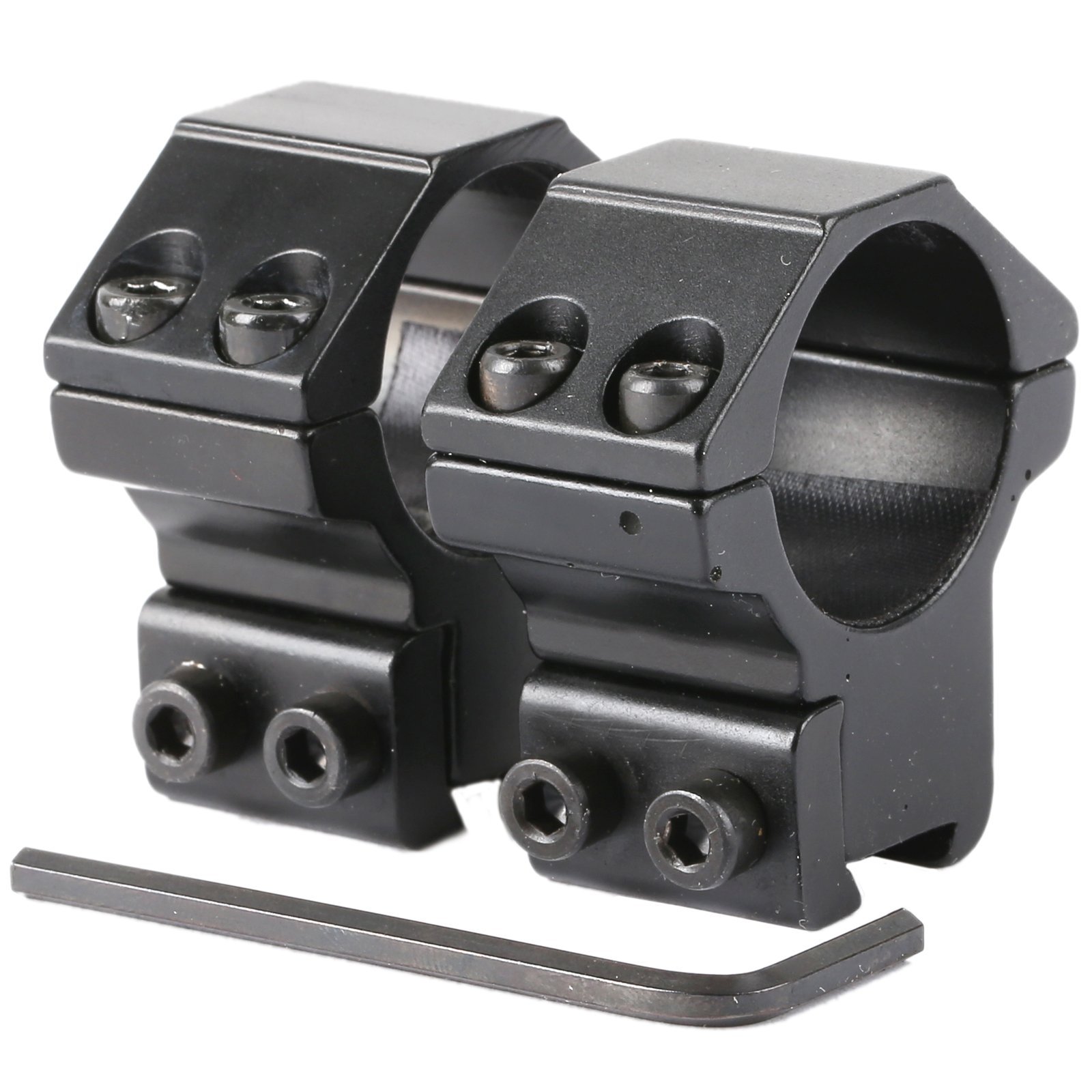 Dophee 2Pcs Medium Profile 25.4mm/1" Scope Rings Rifle 11mm Dovetail Rail Mount