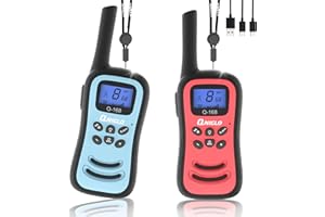 QNIGLO Walkie Talkies for Kids Rechargeable, Walkie Talkies Long Range with 22 FRS Channels, 2 Way Radios with LED Flashlight, Toys for 3-14 Year Old Boys Girls