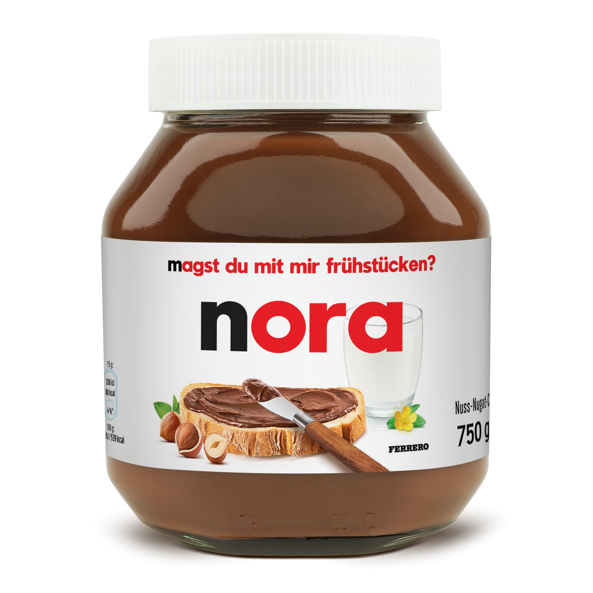 Personalisiertes Nutella-Glas mit Geschenkbox - das Highlight für den Frühstückstisch Geburtstagsgeschenk für Männer & Frauen (750 Gramm, personalisiertes Etikett) 6