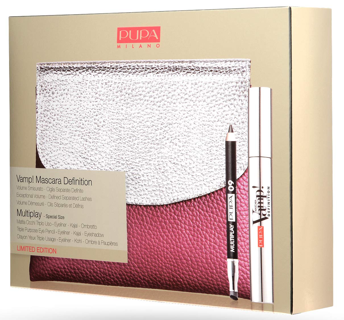 Pupa Vamp! Mascara Definition & Multiplay 09 Black and Clutch Bag