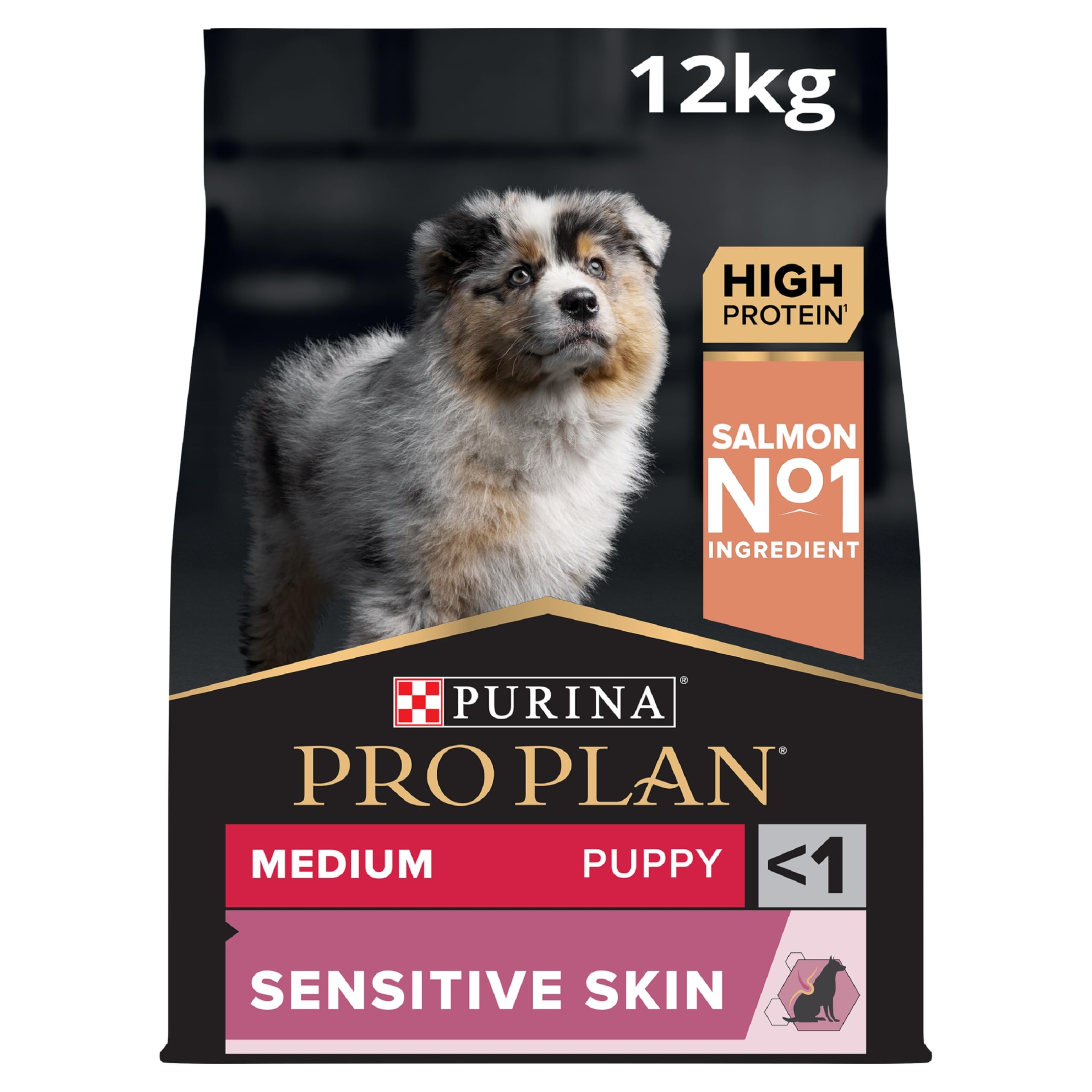 PRO PLAN® Medium Puppy Sensitive Skin Dry Dog Food with Salmon 12kg