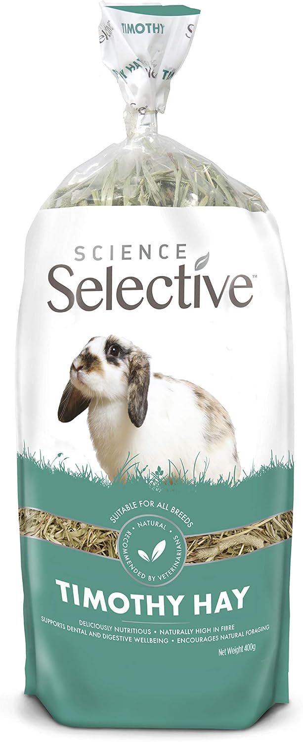 Supreme Science Selective Timothy Hay 400g, Transparent, 400 g (Pack of 1)