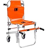 LINE2design EMS Stair Chair - Ambulance Firefighter Evacuation Medical Foldable Aluminum Lift Stair Chair + 3 Adjustable Stra