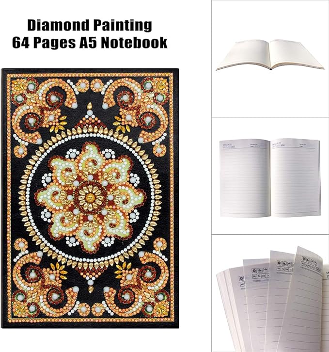 Amazon.com: Diamond Painting Mandala Cover Notebook DIY Special Shaped