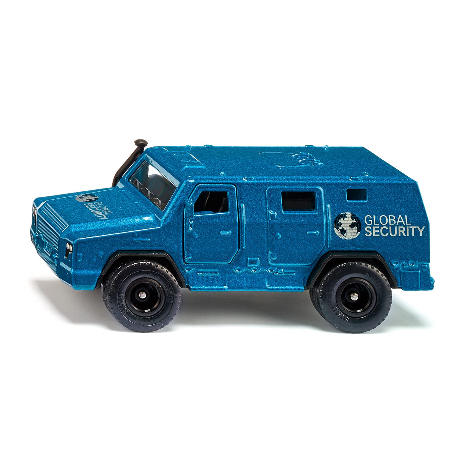 siku 1926, Rheinmetall Survivor Cash Transporter, Toy car, 1:50, Metal,plastic, Blue, Openable doors, Incl. sticker sheets in various languages and 4 gold bars — image 1