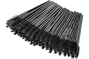 BTYMS 100 Pcs Disposable Eyelash Spoolies Brush Mascara Applicator Lash Wand Lashes Brush Eyebrow Spooly for Extension