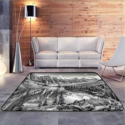 White Mountain Lake Area Rug for Baby Nursery Decor, Tanzania Ubuy