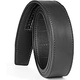 SENDEFN Ratchet Belt Replacement Strap 1 3/8", Leather Belt Strap for 35MM Slide Click Buckle
