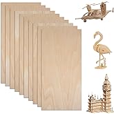 10 Sheets 200x100x1.5mm Unfinished Balsa Wood Sheets, Natural Craft Wood Thin Plywood Pieces Basswood Sheets for DIY Mini Pro
