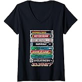 Womens Journey Iconic Tape Deck Hits Retro Vintage Chest Poster V-Neck T-Shirt