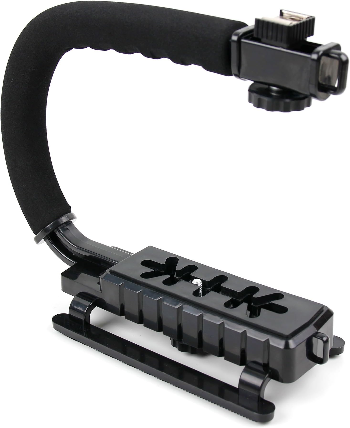DURAGADGET Soft Grip Handheld Action Camera Stabiliser with Stereo/Flash Mount for The Intova Sport Pro HD Video Camera