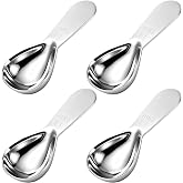 4 pcs Coffee Scoop -15ml (1 Tbsp),Stainless Steel Metal Measuring Spoons,Short Handle Coffee Scoop for Coffee Beans, Ground Coffee, Espresso, Protein Powders, Tea, Sugar, Flour Exact Measuring