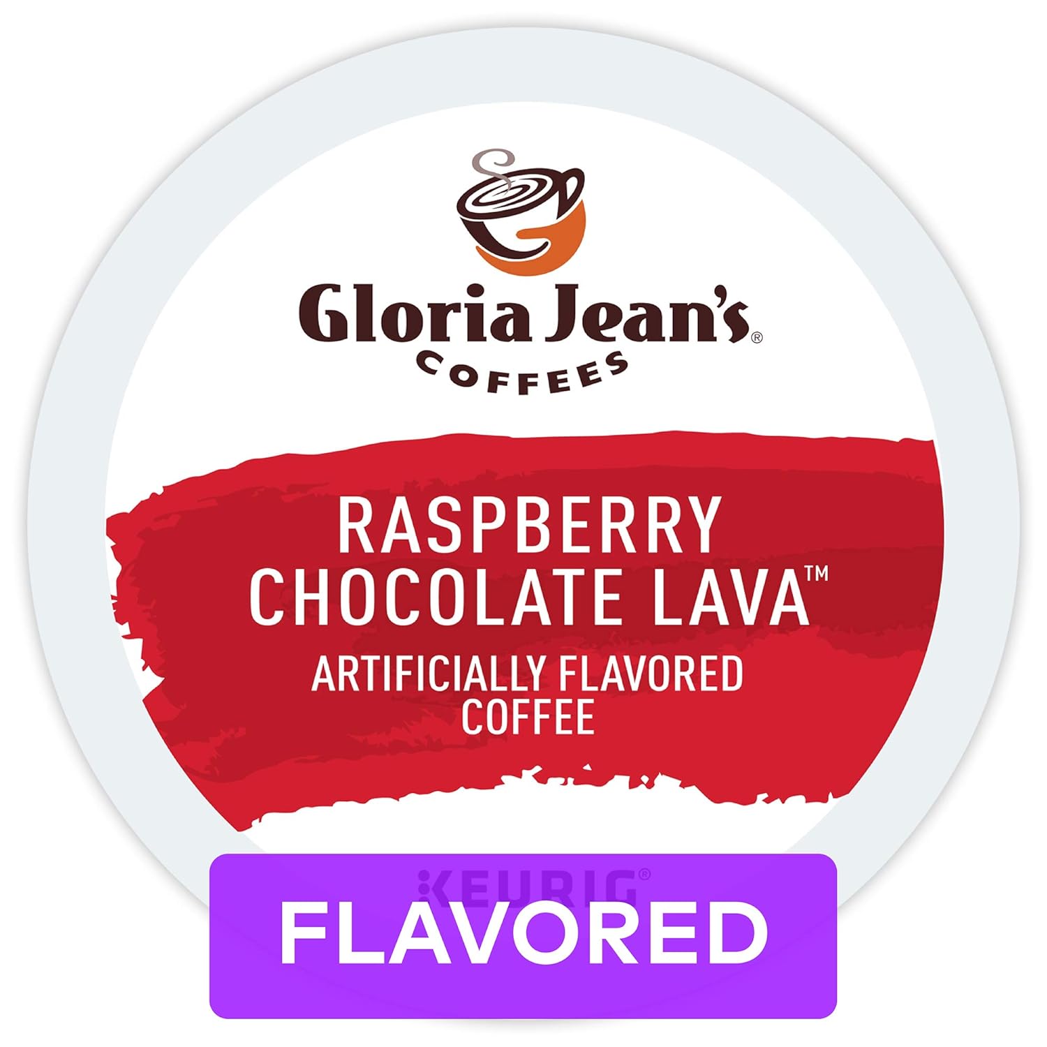 Gloria Jean's Coffees Raspberry Chocolate Lava, Single Serve Coffee K Cup Pods for Keurig Brewers, Flavored, 72Count