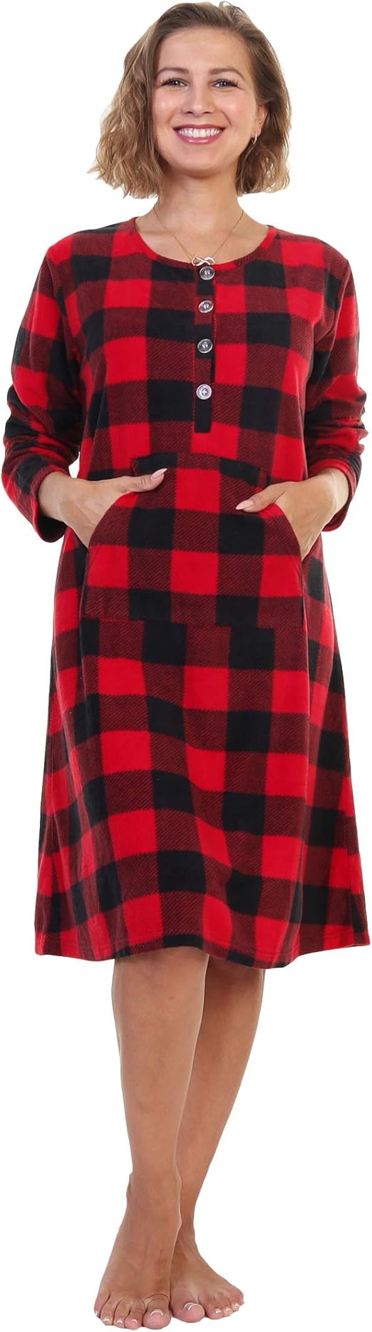 long fleece nightdresses