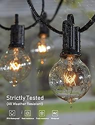 Outdoor String Light 50Feet G40 Globe Patio Lights