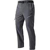nailiko Men's Lightweight Hiking Pants Quick-Dry Waterproof Outdoor Cargo Pants with Stretchable Waist
