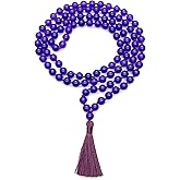 AWAKEN YOUR KUNDALINI Elegant Purple Jade Mala Necklace – Heart Chakra Gemstone Beads