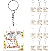 Inspirational Gifts for Women Friends Bestie, 12 Pcs Appreciation Gifts Bulk for Coworkers Employees, Thank You Cheer Gift for Team Staff Teacher Nurse, You Are Awesome Acrylic Puzzle Piece Keychains