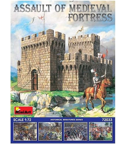 Castillo Medieval Con Armas De Asedio Para Modelismo | Kit De MDF Para Juegos De Miniaturas 28-32 Mm