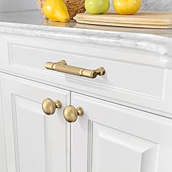 Amerdeco 10 Pack Champagne Bronze knurled Cabinet