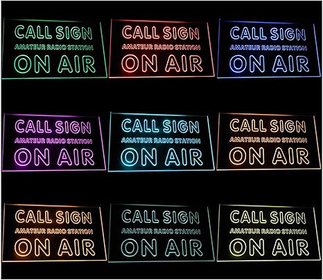 Amazon Com Advpro Multi Color Custom Call Sign On Air Amateur Radio Station Led Neon Sign Remote Control 20 Colors 19 Dynamic Modes Speed Brightness Adjustable 12x8 5 Inches St4s32 Wa Tm C Home Kitchen