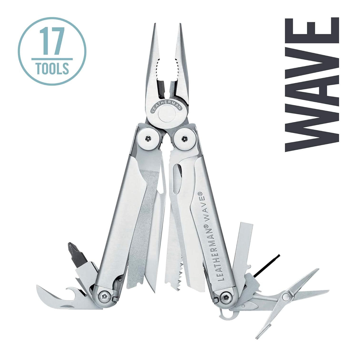 LEATHERMAN - Wave Multitool, Stainless Steel with Leather Sheath