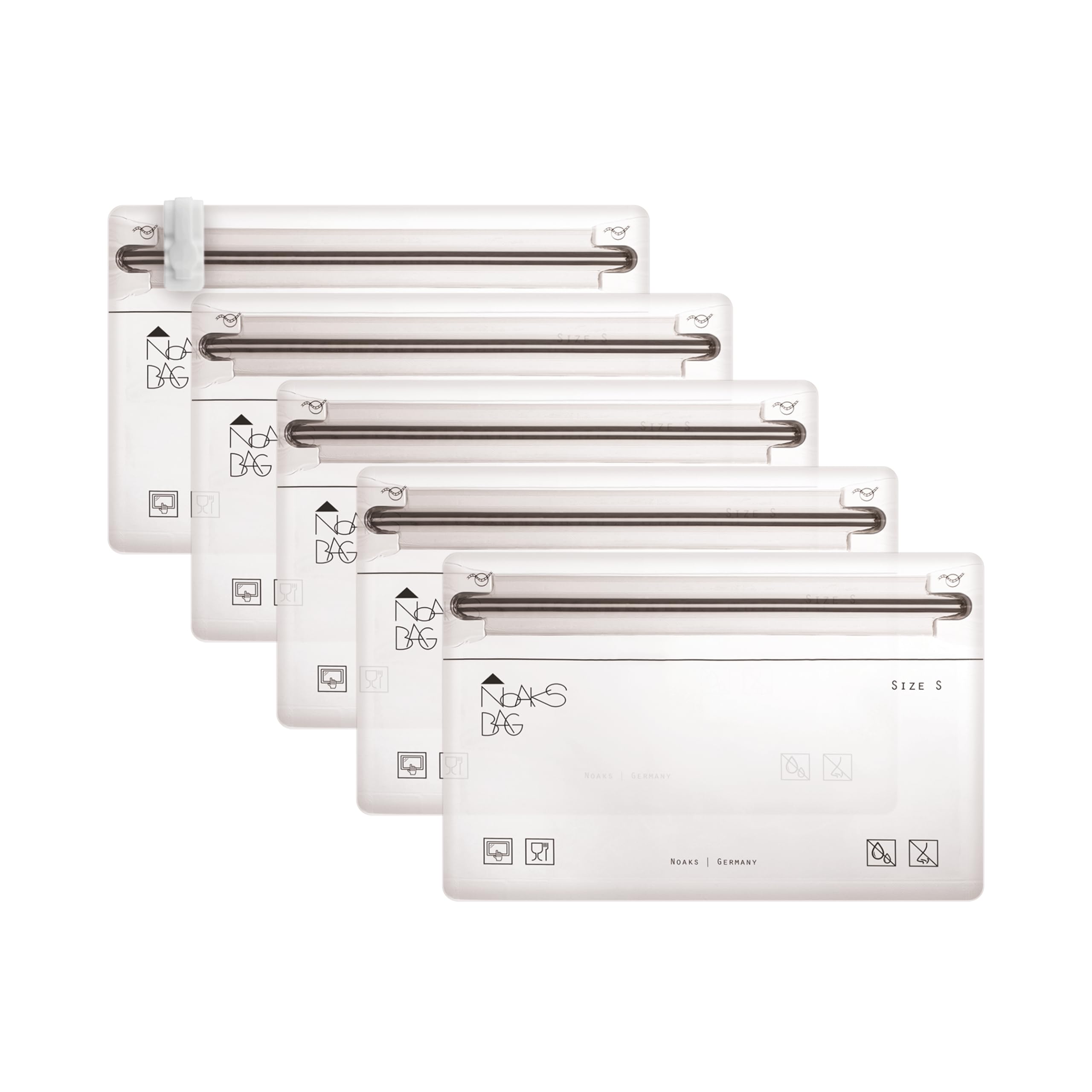 Noaks Bags S | 5 pcs | Dry bags - protective covers - ZIP bags | 100% waterproof up to 10 m, odour-proof, food safe, airtight