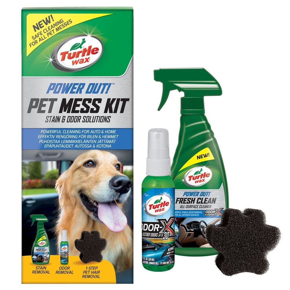 Turtle Wax 53037 Pet Mess Kit Pet Stain, Odour & Hair Remover for Home or Car