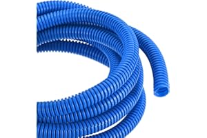 DMiotech 10ft Wire Loom Split Tubing 1/2 Inch, Cord Protectors from Pet Flexible Conduit Cable Management for Office, Home, Garden, Blue