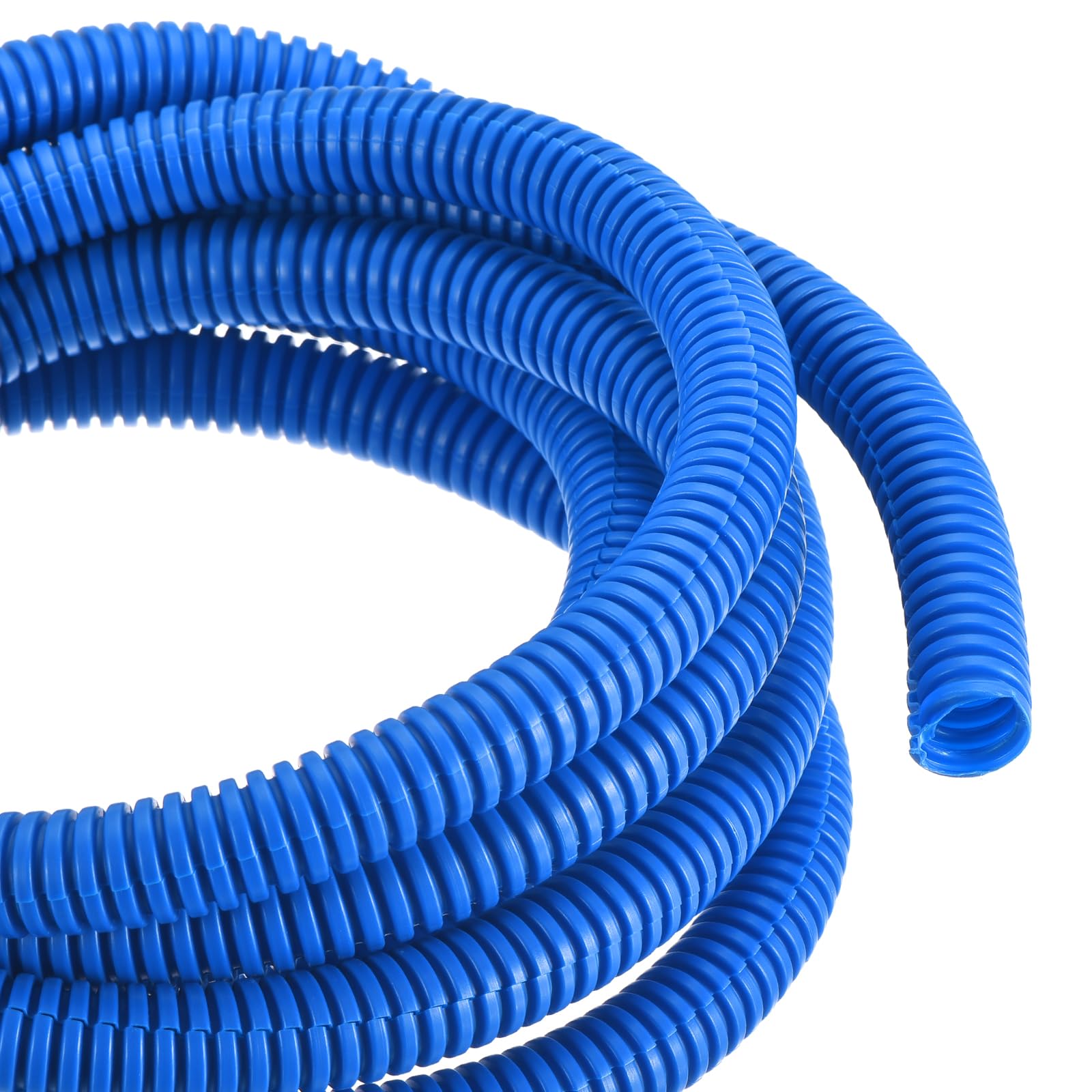 DMiotech 3meter Wire Loom Split Tubing 12.7mm, Cord Protectors from Pet Flexible Conduit Cable Management for Office, Home, Garden, Blue