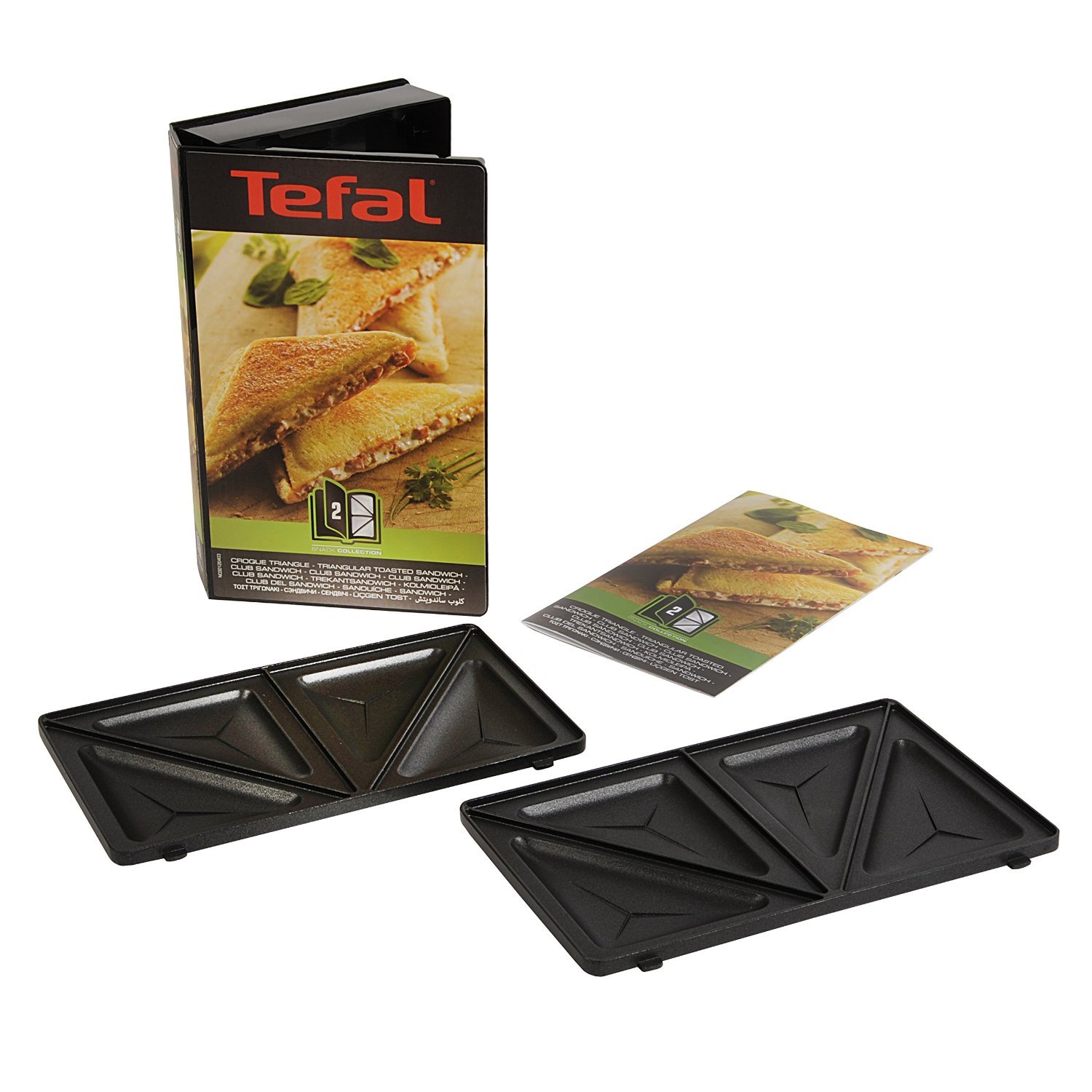 Tefal XA800212 Snack Collection Club Sandwich Maker Non Stick Plates Set — image 1