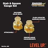 Johnson Stair Square Gauge Set 2 Pack Brass Plated Framing Carpenter Tools view 2